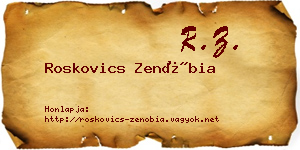 Roskovics Zenóbia névjegykártya